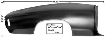 Picture of QUARTER PANEL FULL RH CONVERTIBLE 70-72 : 1473Y CHEVELLE 70-72