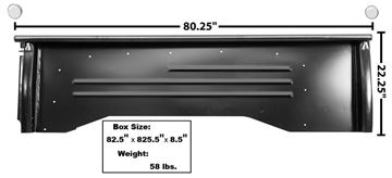 Picture of BED PANEL RH 55-59 SHORT BED : 1119J CHEVY PICKUP 55-59