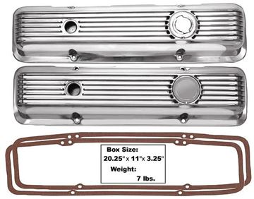 Picture of VALVE COVER POLISHED ALUMINUM 64-73 : 1015 CHEVELLE 64-73