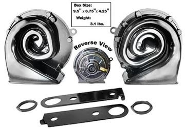 Picture of HORN SET W/BRACKETS BRONCO 66-77 : M33900 BRONCO