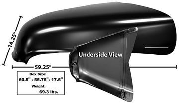 Picture of HOOD 47-54 SEAMLESS 1 PIECE HOOD : 1099TA CHEVY PICKUP 47-55