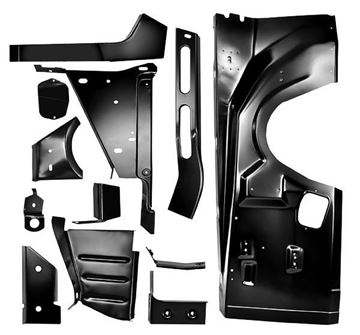 Picture of FENDER INNER PANEL ASSEMBLY KIT LH 70/4 : 6063A CHALLENGER 70-74