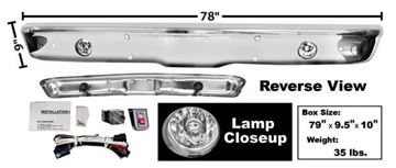 Picture of BUMPER FRONT CHROME 67-70 W/FOGLAMP : 1108B CHEVY PICKUP 67-70