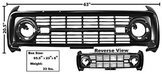 Picture of GRILLE 1966-68 PAINTED NO LOGO : 3725 BRONCO 66-68
