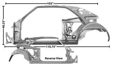 Picture of QUARTER/DOOR FRAME ASSY LH 69 COUPE : 1023B CAMARO 69-69