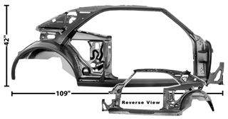 Picture of QUARTER/DOOR FRAME ASSY RH 67 COUPE : 1021A CAMARO 67-67