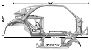 Picture of QUARTER/DOOR FRAME ASSY RH 69 COUPE : 1023A CAMARO 69-69