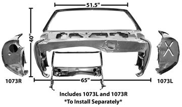 Picture of WINDSHIELD/COWL ASSEMBLY 1969 CV : 1073G CAMARO 69-69