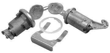 Picture of LOCK KIT TRUNK & GLOVEBOX ORIGINAL : 162A CHEVELLE 66-66