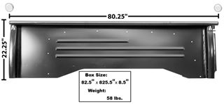 Picture of BED PANEL LH 55-59 SHORT BED : 1119K CHEVY PICKUP 55-59