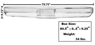 Picture of BUMPER FRONT CHROME 73-80 : 1109A CHEVY PICKUP 73-80