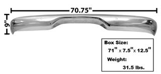 Picture of BUMPER REAR CHROME 60-66 STEPSIDE : 1116C CHEVY PICKUP 60-66