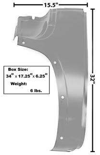 Picture of COWL OUTER LOWER PANEL LH 47-54 : 1106DAWT CHEVY PICKUP 47-54