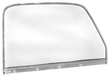 Picture of DOOR WINDOW GLASS LH 47-50 CHROME : 1103XK CHEVY PICKUP 47-50