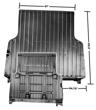 Picture of BED PANEL COMPLETE 68-72 W/ROLL PAN : 1428L EL CAMINO 68-72