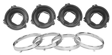 Picture of HEADLAMP MOUNT BUCKET W/RINGS SET : LH30 GTO 66-70