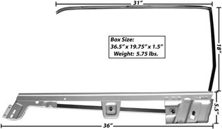 Picture of DOOR WINDOW FRAME KIT LH 1967-68 CP : 3614AB MUSTANG 67-68
