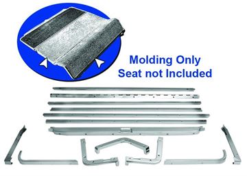 Picture of MOLDING FOLD DOWN SEAT 1965-68 FB : M3507 MUSTANG 65-68