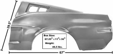 Picture of QUARTER PANEL LH 68 W/EARLY MARKER : 3645HAWT MUSTANG 68-68