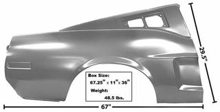 Picture of QUARTER PANEL RH 68 W/EARLY MARKER : 3645GAWT MUSTANG 68-68