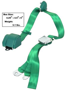 Picture of SEAT BELT 3-POINT MOUNT  AQUA : SB3-AQUA MUSTANG 65-73