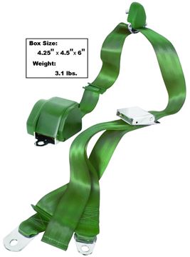 Picture of SEAT BELT 3-POINT MOUNT  GREEN : SB3-GREEN MUSTANG 65-73