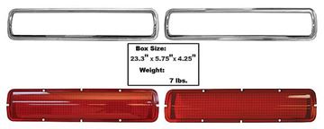Picture of TAIL LAMP LENS & BEZEL 4PCS : 3643MD MUSTANG 68-70