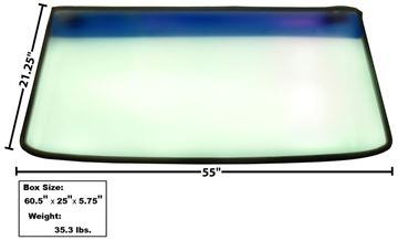 Picture of WINDSHIELD 1965-68 TINTED & SHADED : X3670 MUSTANG 65-68