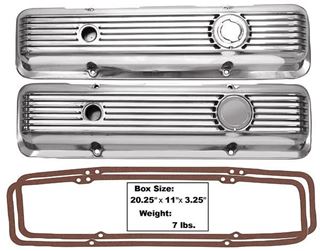 Picture of VALVE COVER POLISHED ALUMINUM 67-82 : 1015 CAMARO 67-82
