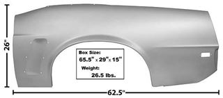 Picture of QUARTER PANEL COMPLETE LH 69 CONVT. 69-69 : 3644MWT MUSTANG 69-69