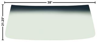 Picture of WINDSHIELD GREEN TINT SHADE 66-67 : 1400PD CHEVELLE 66-67