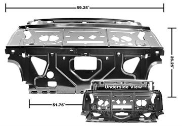 Picture of SEAT/REAR DIVIDER/PACKAGE SHELF EDP : 1462ZA CHEVELLE 68-70