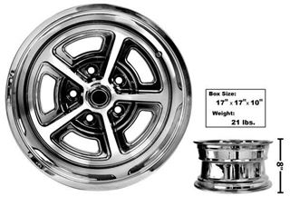 Picture of MAGNUM ALLOY WHEEL 15X8 COATED : GW158C CHEVELLE 64-72