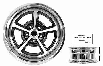 Picture of MAGNUM ALLOY WHEEL 17x8  COATED : GW178C CHEVELLE 64-72