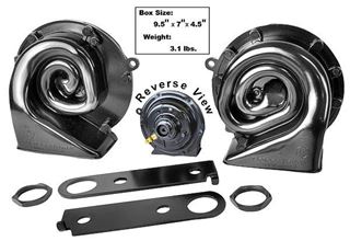 Picture of HORN SET W/UNIVERSAL BRACKETS 6 PC : 1010U CHEVY PICKUP 55-79