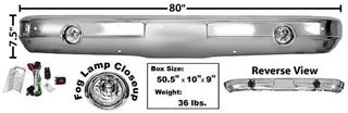 Picture of BUMPER FRONT CHROME 73-80 : 1109E CHEVY PICKUP 73-80