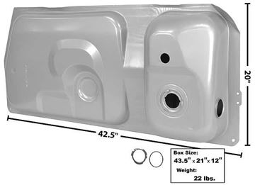 Picture of GAS TANK 81/6 15.4 GAL.1 GAUGE HOLE : T24C MUSTANG 81-86