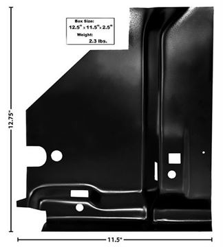 Picture of FLOOR BRACE UNDER RR SEAT LH 68-74 : 1632BB NOVA 68-74