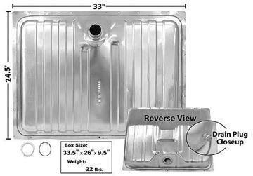 Picture of GAS TANK STAINLESS 67-68 16 GAL. : T02S COUGAR 67-68