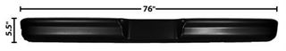 Picture of BUMPER REAR STYLESIDE PTD 64-72 : 3014 FORD PICKUP 64-72