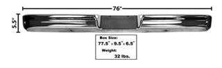 Picture of BUMPER REAR STYLESIDE CHROME 64-72 : 3015 FORD PICKUP 64-72