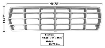Picture of GRILLE 78-79 ARGENT : 3035 FORD PICKUP 78-79