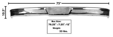 Picture of BUMPER FRONT CHROME 1957-60 : 3006A FORD PICKUP 57-60