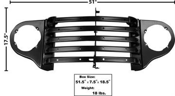 Picture of GRILLE PANEL 48-50 W/PARKLAMP BEZEL : 3030 FORD PICKUP 48-50