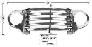 Picture of GRILLE PANEL 48-50 ALL CHROME : 3030A FORD PICKUP 48-50