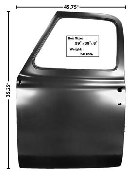Picture of DOOR SHELL LH 53-55 : 3101 FORD PICKUP 53-55