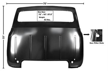 Picture of CAB BACK PANEL 1956 SMALL WINDOW : 3241C FORD PICKUP 56-56