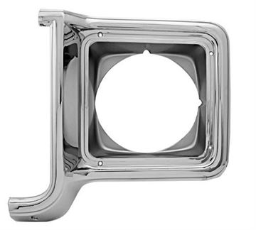 Picture of HEADLAMP DOOR LH 73/8 CHROME/SILVER : M1138L CHEVY PU 73-78