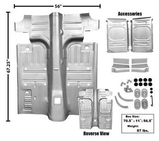 Picture of FLOOR PAN 65-68 FOR 2 MINI TUB : 3648CA MUSTANG 65-68