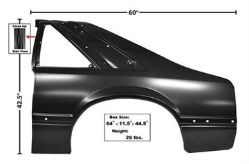 Picture of QUARTER PANEL LH 91-93  COUPE : 3641KU MUSTANG 91-93